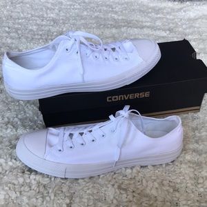 Converse white on off white chucks men’s Size 13